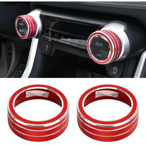 2 PCS Auto Aluminium Alloy AirConditioner Knob Case voor Toyota RAV4 / Wildlander (Rood)