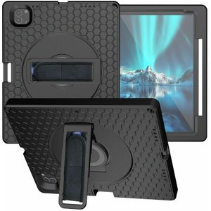 Voor iPad Pro 12.9 inch 2019 / 2021 / 2022 360 Rotatie Stand EVA Hard PC Tablet Case met riem