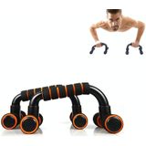 H-vormige push-up beugel push-up fitnessapparatuur Home Indoor Borst uitbreidingsapparatuur (Zwart Oranje)