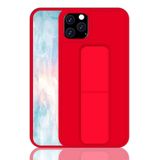 Voor iPhone 11 Pro Shockproof PC + TPU Beschermhoes met polsband & houder (rood)