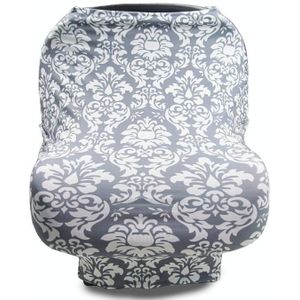 Multifunctionele vergrote kinderwagen voorruit borstvoeding handdoek babystoel cover (grijs patroon)
