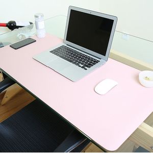 Multifunctionele Business PVC lederen muismat toetsenbord pad tabel mat computer bureau mat  grootte: 80 x 40cm (roze)