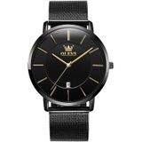 OLEVS 5869 heren zakelijke waterdichte stalen band quartz horloge