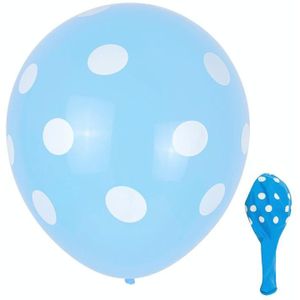 100 stks FY-10280 12 inch DOT Party Decoratieve ballon Wedding Scene Regeling Latex Ballon (lichtblauw witte punt)