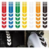 10 PCS auto streep reflecterende sticker motorfiets fender pijlstickers