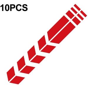 10 PCS auto streep reflecterende sticker motorfiets fender pijlstickers