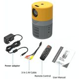 T400 3000 lumen LED-miniprojector Ondersteuning Wifi Schermspiegeling  Stekkertype: UK-stekker (grijs geel)