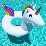 Zomer opblaasbare Unicorn gevormde Float Pool Lounge zwemmen Ring drijvende Bed vlot  grootte: 90cm