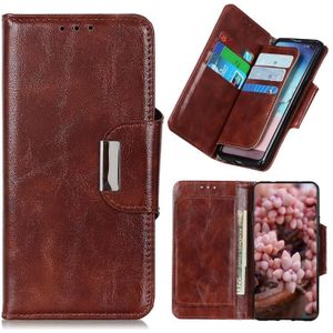 For Motorola Moto G52 Crazy Horse Texture Magnetic Flip Leather Phone Case with 6-Card Slots(Brown)