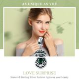 S925 Sterling Silver Love Surprise Hanger DIY Bracelet Ketting Accessoires (Donkergroen)