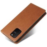 Voor Samsung Galaxy S10 Lite / A91 / M80s Fierre Shann PU Genuine Leather Texture Horizontale Flip Case met Holder & Card Slots & Wallet(Brown)