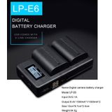LP-E6 digitale camera SLR batterij digitale LCD lader voor Canon serie
