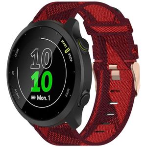 Voor Garmin Forerunner 158 20mm nylon geweven horlogeband