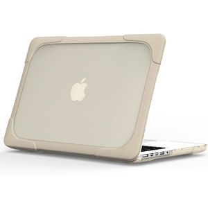 TPU + PC Twee-kleuren anti-val laptop beschermhoes voor MacBook Pro Retina 15.4 Inch A1398 (Khaki)