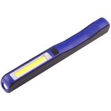 100LM hoge helderheid Pen vorm werken licht / zaklamp  wit licht  COB LED 2-modi met 90 graden draaibare magnetische Pen Clip(Blue)