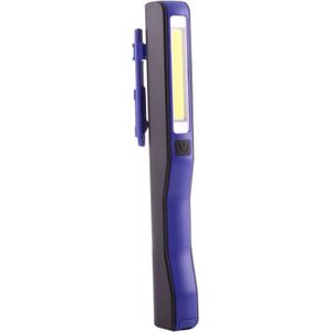 100LM hoge helderheid Pen vorm werken licht / zaklamp  wit licht  COB LED 2-modi met 90 graden draaibare magnetische Pen Clip(Blue)