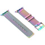 Voor Apple Watch Series 6 & SE & 5 & 4 44mm / 3 & 2 & 1 42mm Milanese Stainless Steel Double Buckle Watchband(Kleurrijk)