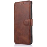 Voor Samsung Galaxy A71 Kalf texture Magnetic Buckle Horizontale Flip Lederen case met Houder & Card Slots & Wallet & Photo Frame(Koffie)