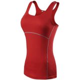 Tight Training Oefening Fitness Yoga Quick Dry Vest (Kleur: Rood formaat: XL)