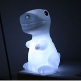 3 PC'S eco-vriendelijke siliconen LED dinosaurus kleurrijke zachte licht Home elektronische nachtlampje (wit)