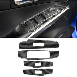 Auto Carbon Fiber Windows Glazen Hefpaneel Knop Decoratieve Sticker voor Lexus IS250 2013-  Left Drive B Stijl