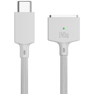 140 W USB-C / Type-C naar MagSafe 3 nylon gevlochten magnetische oplaadkabel  lengte: 2 m