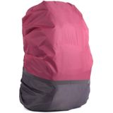 2 stks Outdoor Bergbeklimmen Kleur Bijpassende Lichtgevende Rugzak Regenhoes  Grootte: L 45-55L (Grijs + roze)