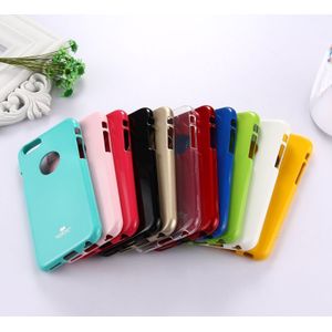 MERCURY GOOSPERY JELLY CASE voor iPhone 6 Plus & 6s Plus TPU glitterpoeder Drop-proof Back Cover beschermhoes (Magenta)