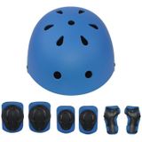 7 in 1 Kinderen Rolschaatsen Beschermende Gear Set  Grootte: M (Blauw)