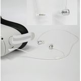 Voor Oculus Quest 2 VR Bril Ear-in Headset 3.5 Elleboog Aluminium Koptelefoon(Wit)