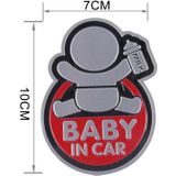 Baby in de auto gelukkig drinken melk baby Adoreable stijl auto gratis Sticker(Red)