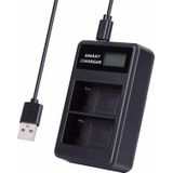 Lntelligent LCD Display USB Dual-charge Charger voor Sony NP-FM500H / NP-FM50 / NP-F550