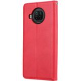 Voor Xiaomi Mi 10T Lite Knead Skin Texture Horizontale Flip Lederen Case met Photo Frame & Holder & Card Slots & Wallet(Red)