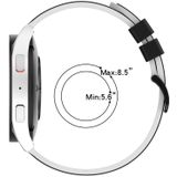 Voor Huawei Watch GT3 Pro 46 mm 22 mm tweekleurige siliconen horlogeband (wit + zwart)