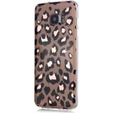 Voor Galaxy S7 edge Plating Marble Pattern Soft TPU Protective Case(Leopard)