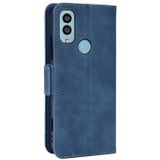 Voor Kyocera Android One S10 Skin Feel Calf Texture Card Slots Leather Phone Case (Blauw)
