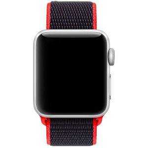 Eenvoudige mode nylon horlogeband voor Apple Watch Series 5 & 4 44mm / 3  2 & 1 42mm  met Magic Stick (rood)