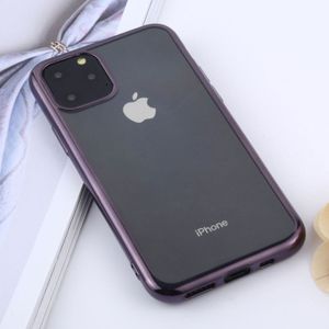 Transparante TPU anti-drop en waterdichte mobiele telefoon beschermende case voor iPhone 11 Pro (2019) (paars)
