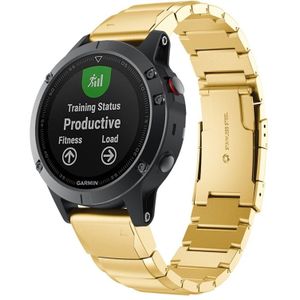 Quick demontage stalen polsband horlogeband voor Garmin fenix 5 22mm (goud)