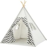 Indiase kinderen tent katoenen doek indoor speelhuis ouder-kind poppenhuis (golvend patroon)