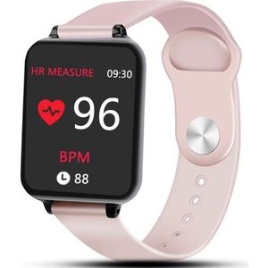 B57 1 3 inch IPS kleurenscherm Smart Watch IP67 waterdicht  ondersteuning bericht herinnering/hartslagmeter/sedentaire herinnering/bloeddruk monitoring/slaapbewaking (roze)