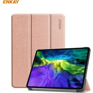 ENKAY ENK-8001 Denim Patroon Horizontaal Flip Leather Smart Case met houder voor iPad Pro 11 (2020)(Roze)