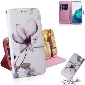 Voor Samsung Galaxy S30 Plus Gekleurde tekening horizontale flip lederen hoes  met Holder & Card Slots & Wallet(Magnolia Flower)