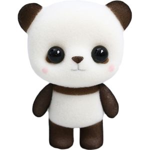 Beetje schattig PVC massaal dieren Panda Dolls verjaardag cadeau kinderen speelgoed  grootte: 4.5 * 3 5 * 6 cm (zwart wit)