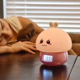 DIY recordable Alarm Night Light Cute Thing Afstandsbediening kleur veranderen Siliconen Mood Wekker (Roze)