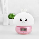 DIY recordable Alarm Night Light Cute Thing Afstandsbediening kleur veranderen Siliconen Mood Wekker (Roze)