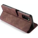 Voor de Samsung Galaxy A02s DG. MING Retro Oil Side Horizontale Flip Leather Case met Holder & Card Slots & Wallet(koffie)