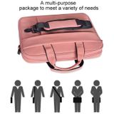 DJ03 waterdichte Anti-Scratch anti-diefstal een-schouder handtas voor 15 6 inch laptops  met koffer riem (roze)