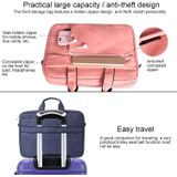 DJ03 waterdichte Anti-Scratch anti-diefstal een-schouder handtas voor 15 6 inch laptops  met koffer riem (roze)