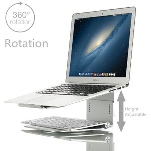 Hoogte verstelbare aluminium legering laptop koeling stand 360 rotatie ergonomische 10-17 inch notebook houder voor MacBook Air Pro